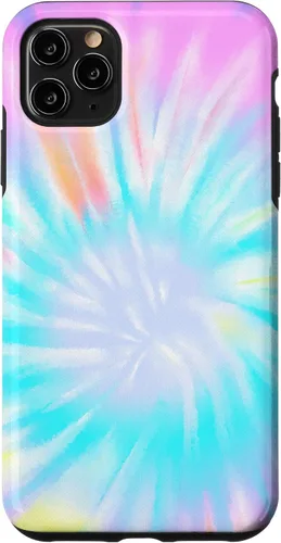 Vista 13 de iPhone 16 Tie Dye Colorful Rainbow Swirl Abstract Design Case