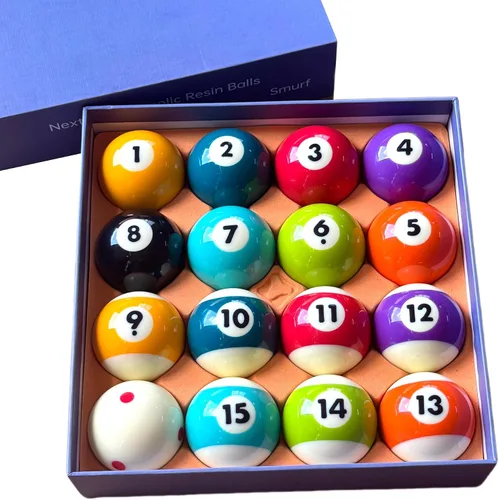 Vista 4 de Juego de bolas de billar estándar de 16 bolas de mesa de billar de 2-1/4 pulgadas de repuesto, accesorios profesionales para mesa de billar