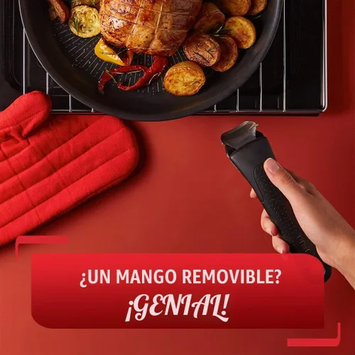 Vista 3 de T-fal Ingenio Mango desmontable 1 pieza, utensilios de cocina, ollas y sartenes, negro Compatible with Ingenio cookware, 3-point safety pot handle
