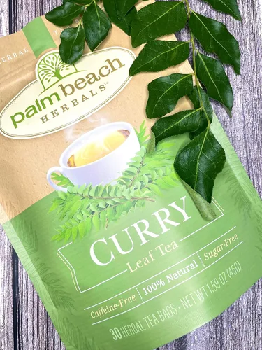 Vista 5 de Té de hoja de curry - Serie de té de hierbas puro de Palm Beach Herbals (30 unidades) [El embalaje puede variar]
