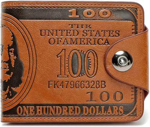 Vista 2 de Billetera de 100 dólares para hombre con hebilla magnética Sibalasi, Negro -, Billetera plegable