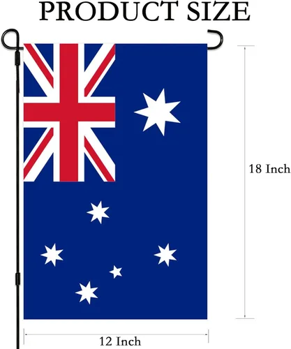 Vista 3 de Banderas pequeñas de jardín australianas pequeñas de 12 x 18 pulgadas, de doble cara, resistentes a la intemperie, para decoración al aire libre