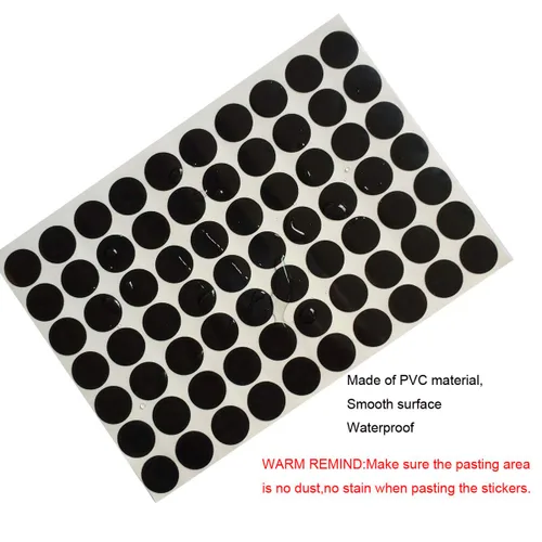 Vista 4 de 4 hojas autoadhesivas de PVC para agujeros de tornillo, tapas de tornillos de 0.71 pulgadas para armario