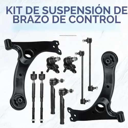 Vista 6 de K640361 K640360 Brazo de control delantero inferior con rótula compatible con Corolla 2003-2008 - Juego de 10 piezas con enlaces de barra