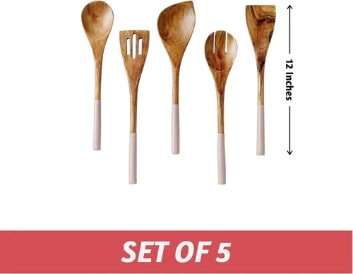 Vista 3 de Folkulture Cucharas de madera para cocinar