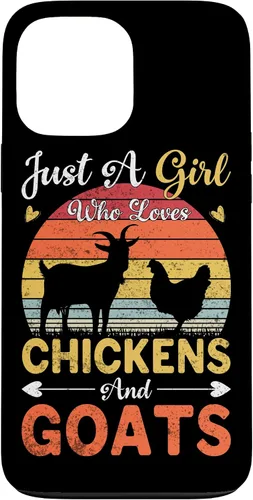 Vista 24 de Funda de regalo vintage con texto en inglés «Just A Girl Who Loves Chickens and Goats Farmer» para iPhone 17