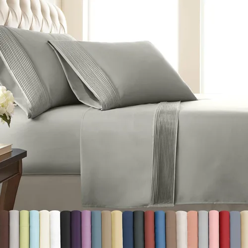 Vista 28 de Southshore Fine Linens®, juego de ropa de cama con bolsillo profundo, Microfibra, Negro, gemelo