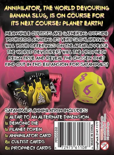 Vista 9 de SATANIMALES: Juego de Cartas de Aniquilación 2-4 Jugadores, 15 Minutos para Jugar, Edad 14+ Babosa Banana Devoradora de Mundos y Cultistas