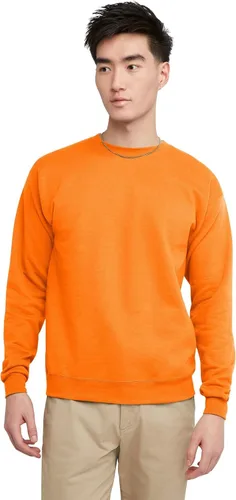 Vista 12 de Hanes Men's Sweatshirt, EcoSmart Fleece Crewneck Sweatshirt, Big & Tall Available, 1 or 2-Pack Marrón (Army Brown)