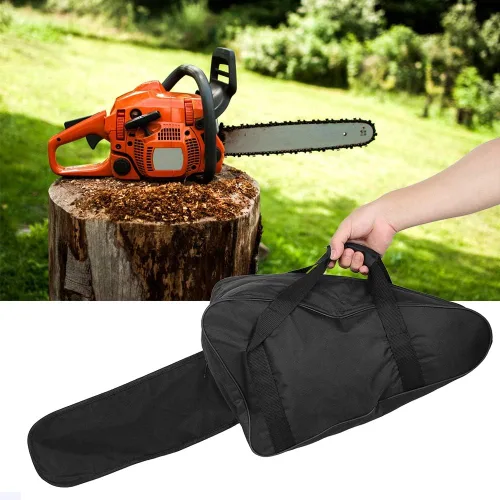 Vista 2 de Bolsa de motosierra, portátil impermeable para motosierra, bolsa protectora de tela Oxford, bolsa de transporte de almacenamiento de protección