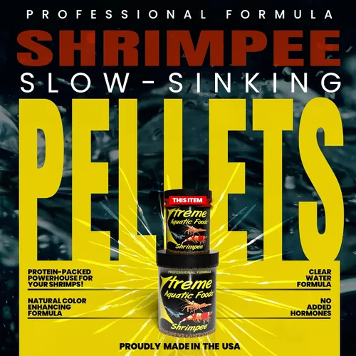 Vista 2 de Xtreme Shrimpee - Palitos de hundimiento de 0.118 pulgadas: alimento diario rico en nutrientes y alto contenido de vitaminas para camarones, corys