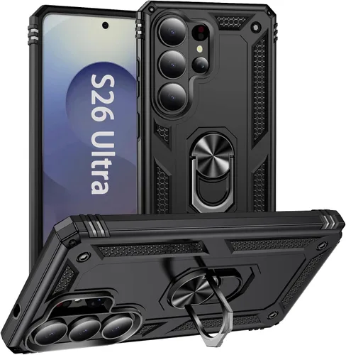 Vista 36 de Korecase - Carcasa para Samsung Galaxy S10E con soporte de anillo, color Negro