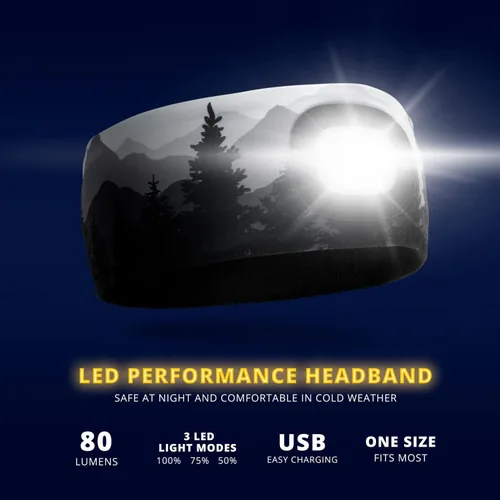 Vista 35 de Gone For a Run Gorros y diademas reversibles con forro polar LED para correr 3 modos de luz