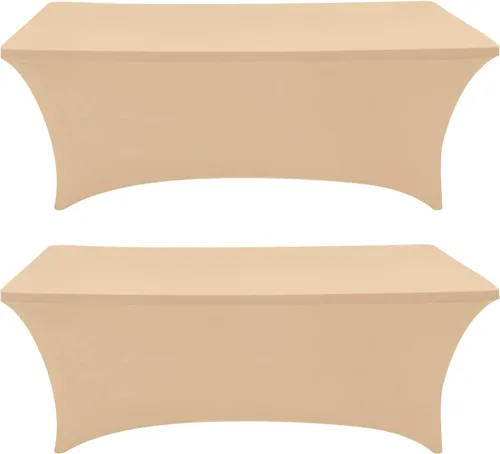 Vista 33 de Eurmax USA - Manteles rectangulares ajustables de elastano de 4 pies, mantel elástico para bodas, eventos o para decorar la mesa del patio
