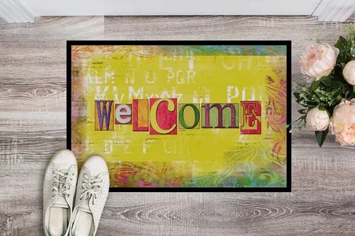 Vista 2 de Caroline's Treasures SB3097JMAT Artsy - Tapete de bienvenida de 24 x 36 pulgadas, para interiores y exteriores, para entrada, antideslizante