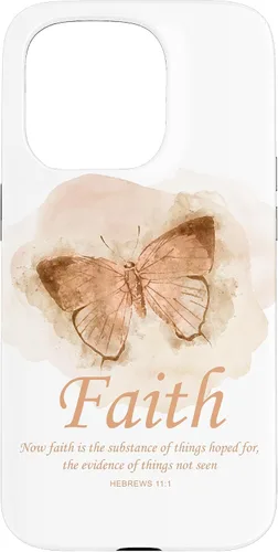 Vista 21 de Faith Bible Verse: Women’s Christian Hebrews 11:1 Quote Case for iPhone 17