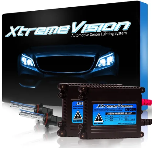 Vista 11 de XtremeVision H1 - Paquete de bombillas de xenón para faros delanteros de 10 K y 35 W DC, balasto delgado, 10000 K, azul oscuro, 1 par