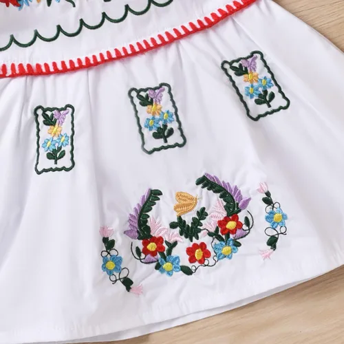 Vista 5 de Aalizzwell Vestido bordado de manga corta para bebé niña pequeña