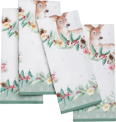 Vista 16 de Maison d' Hermine Juego de 4 servilletas de tela 100% algodón, suaves y duraderas, servilletas cuadradas reutilizables para uso diario, lavables