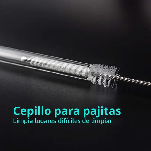 Vista 7 de Juego de cepillos de silicona para botellas con mango de madera, cepillo de silicona y limpiador de popote para Hydro Flask, botella deportiva