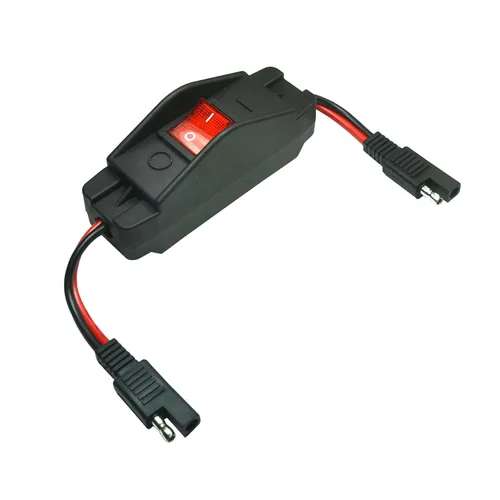 Vista 6 de Cable convertidor SAE de 30A 12VDC con interruptor de encendido/apagado Arnés de cables SAE a SAE de 10 AWG, 2 pines, conexión y desconexión