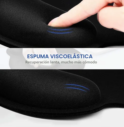 Vista 8 de Paquete de 3 alfombrillas ergonómicas para mouse con soporte para reposamuñecas, alfombrilla de mouse redonda para juegos con superficie lisa y base