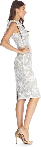 Vista 2 de Dress the Population Vestido midi ajustado Thalia para mujer