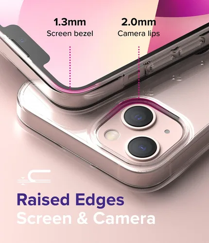 Vista 4 de Ringke Compatible con iPhone 13, Air Soft Transparente TPU a prueba de golpes, flexible, ligera, delgada funda para teléfono - Transparente