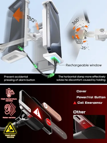 Vista 8 de CACENCAN Soporte de cuello de cisne para escritorio de cama, soporte para tableta, soporte para Kindle iPad para teléfono y tableta, soporte
