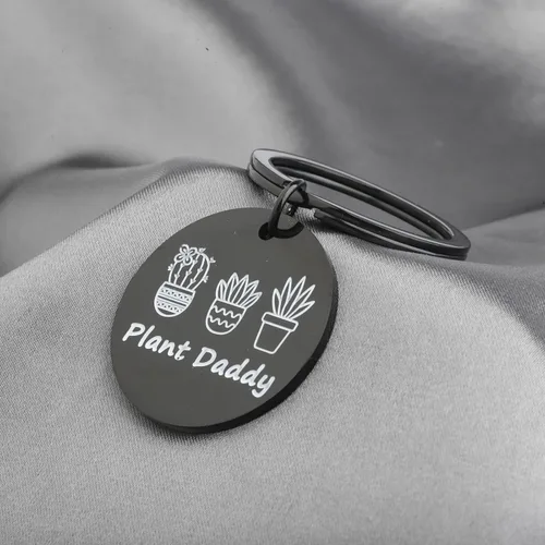 Vista 5 de Lywjyb Birdgot Plant Daddy Regalo para amantes de las plantas, llavero de plantas suculentas, regalo para hombres