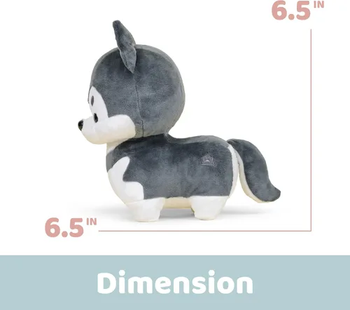 Vista 5 de Bellzi Husky siberiano – Juguete de peluche lindo de 6.5 pulgadas – Suave y adorable regalo de peluche para perros – Regalo perfecto para todas