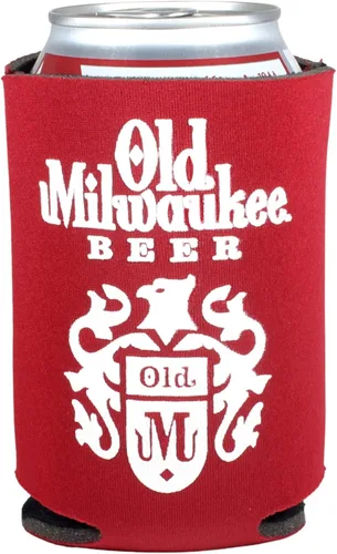 Vista 2 de Old Milwaukee Enfriador de latas aislado Crest de 12 oz