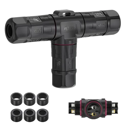 Vista 11 de AOHUA Caja de conexiones de 3 vías, conector M20 de 2 pines, 500 V/20 A, conector de cable eléctrico impermeable en forma de T IP68 para cable
