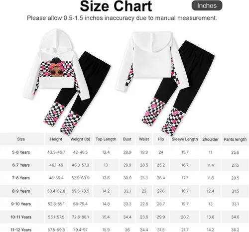 Vista 7 de LOL Surprise Ropa para niñas sudadera con capucha y pantalón de manga larga con estampado de estrellas conjunto de 2 piezas