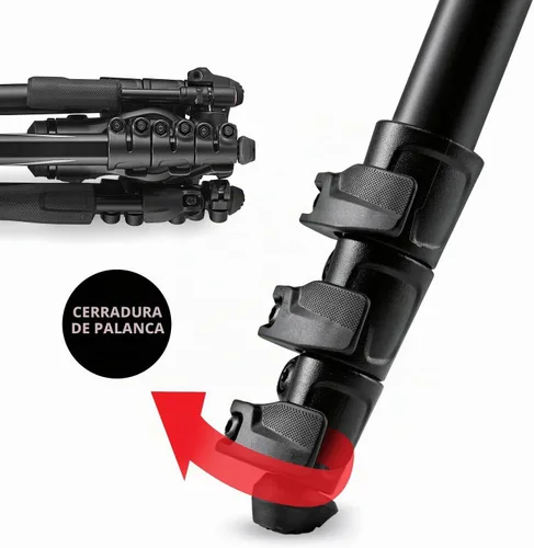 Vista 6 de Manfrotto Befree - Kit de trípode avanzado de 3 vías, trípode y cabezal