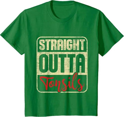Vista 35 de Straight Outta Amígdalas - Camiseta de recuperación de cirugía de eliminación de amígdalas Asphalt Grey