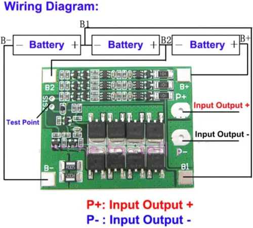 Vista 3 de 2 unids 4S 40A batería de litio de iones de litio 18650 cargador PCB BMS placa de protección con equilibrio para motor de taladro 14.8 V 16.8 V 90A