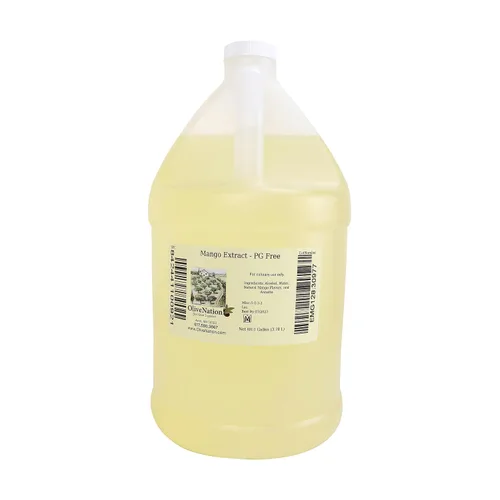 Vista 3 de OliveNation Extracto de mango para hornear, bebidas, rellenos, salsas, soluble en agua, sin OMG, sin gluten, kosher, vegano, 1 galón All Natural