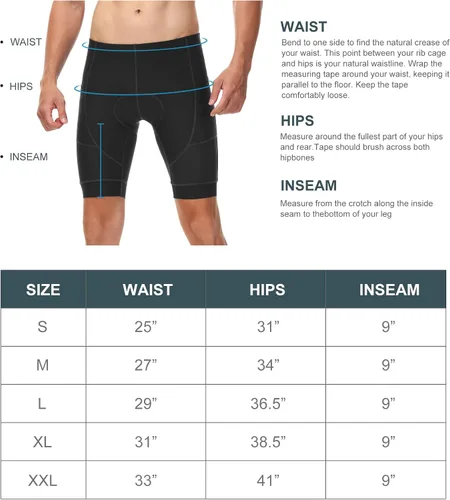 Vista 6 de Heathyoga Pantalones cortos acolchados de bicicleta para hombre con bolsillos, pantalones cortos de ciclismo de montaña para hombre con acolchado