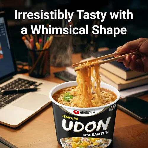 Vista 8 de Nongshim Tempura Udon Style - Sopa instantánea de ramen Big Bowl, 12