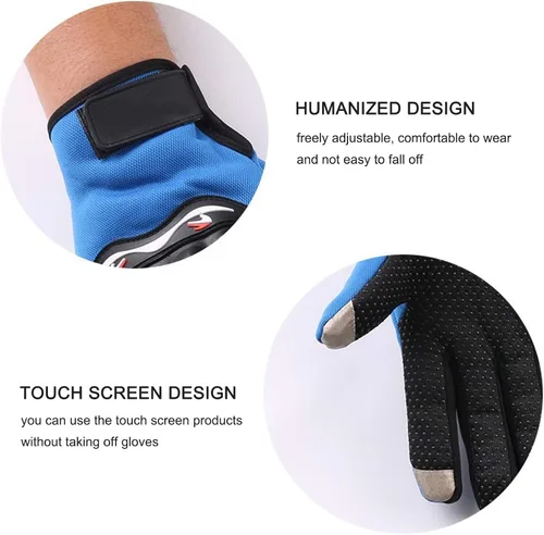 Vista 3 de ERYUE Mitones, Guantes de Motocicleta de los Hombres Pantalla Tocante de Dedo Completo Guantes de Ciclismo Guantes Cálidos para Moto MTB Ciclismo