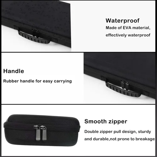 Vista 4 de Funda de viaje rígida compatible con Dyson Airstraight HT01 alisador de pelo y fuente de alimentación, funda de transporte impermeable y a prueba