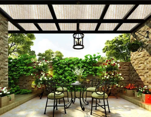 Vista 6 de Shatex tela parasol, Trigo