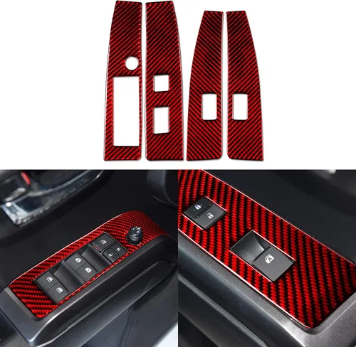 Vista 9 de NVCNX Real Premium Fibra de carbono compatible con Toyota Tacoma 2016-2017 Accesorios Car Dash Bed Interruptor de luz Panel Panel Cubierta