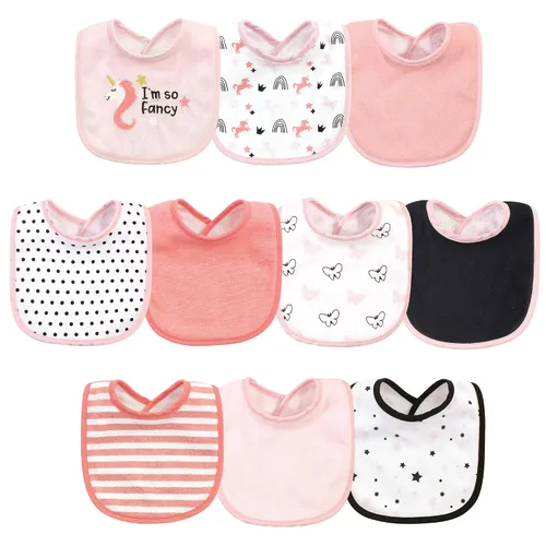 Vista 4 de Hudson Baby - Baberos unisex de algodón y poliéster, talla única