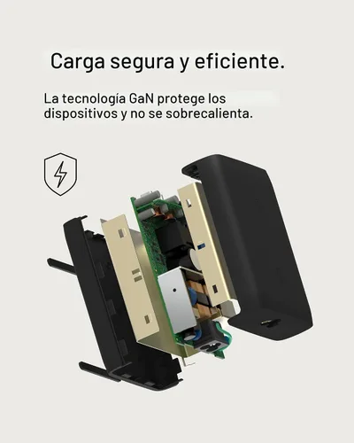 Vista 5 de Belkin Bloque de cargador USB C de 4 puertos, cargador multipuerto GaN de 200 W, carga rápida USB-C PD 3.1 + cable de alimentación de 5 pies
