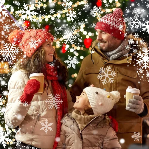 Vista 6 de GUSODOR - Proyector de luces de Navidad para exteriores, proyector dinámico de copo de nieve IP65, impermeable, luces de proyección de nieve