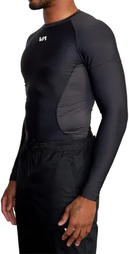 Vista 4 de RVCA Camiseta deportiva de compresión deportiva transpirable de manga larga para hombre