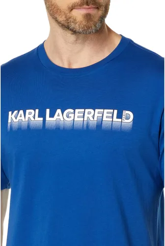 Vista 3 de Karl Lagerfeld Paris Camiseta Shadow Logo Azul XL, Azul
