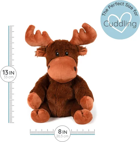 Vista 4 de Warm Pals Mack Moose, felpa pesada apta para microondas, calentada para Marrón